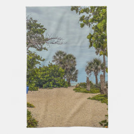 Paño De Cocina Días de playa, nublado, bienvenida a la playa