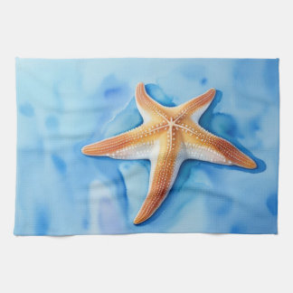 Paño De Cocina Dibujo acuarela de Starfish