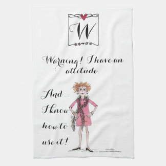 Paño De Cocina Dibujo acuarela Mujer con actitud