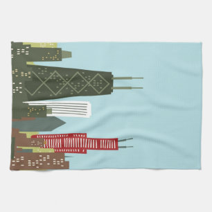 Paño De Cocina Dibujo animado Chicago