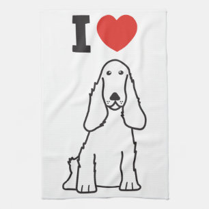 Paño De Cocina Dibujo animado del perro de cocker spaniel del