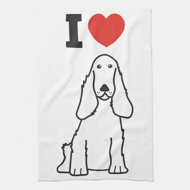 Paño De Cocina Dibujo animado del perro de cocker spaniel del (Vertical)