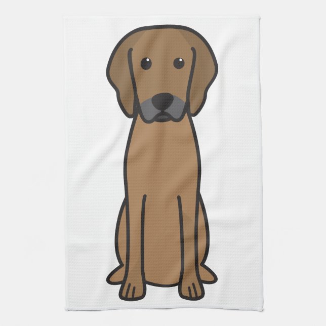 Paño De Cocina Dibujo animado del perro de Rhodesian Ridgeback (Vertical)