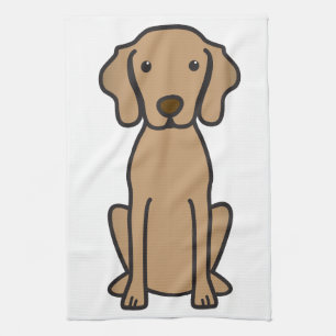 Paño De Cocina Dibujo animado del perro de Vizsla
