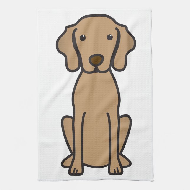 Paño De Cocina Dibujo animado del perro de Vizsla (Vertical)