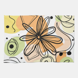 Paño De Cocina Dibujo de arte abstracto colorido