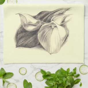 Paño De Cocina Dibujo de Calla Lilies