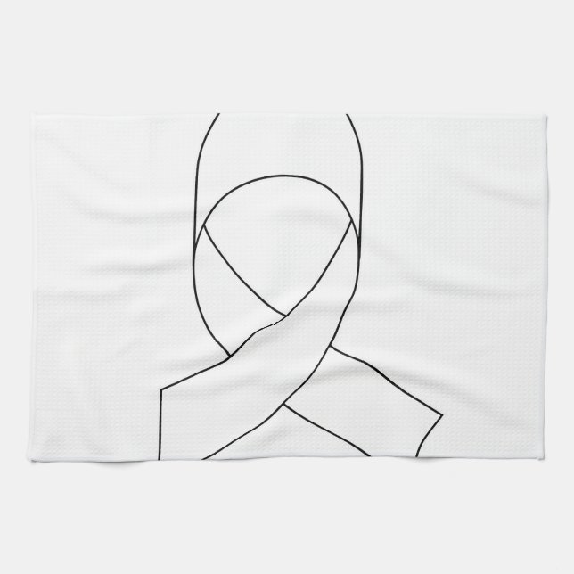 Paño De Cocina Dibujo de cinta blanca (Horizontal)