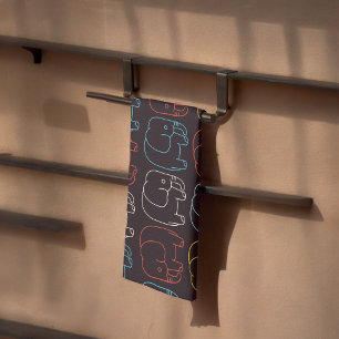 Paño De Cocina Dibujo de elefantes