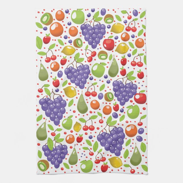 Paño De Cocina Dibujo de frutas lindas (Vertical)