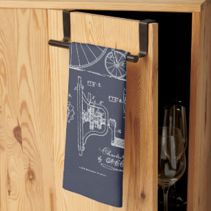 Paño De Cocina Dibujo de Patentes Penny Farthing de la Bicicleta 