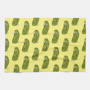 Paño De Cocina Dibujo de pepino de dibujos animados lindo
