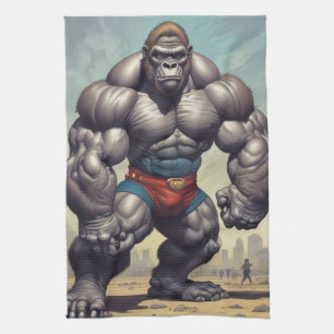 Paño De Cocina Dibujo del Personalizado de arte pop de Gorilla Bo