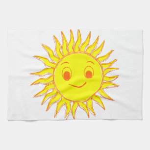 Paño De Cocina Dibujo feliz de cara al sol