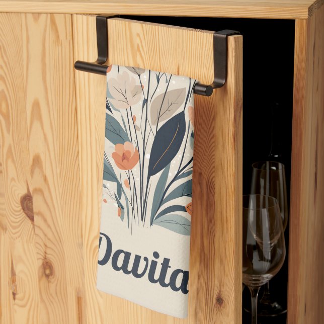 Paño De Cocina Dibujo floral de Boho (Pliegue de tercios)