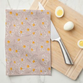 Paño De Cocina Dibujos de flores felices