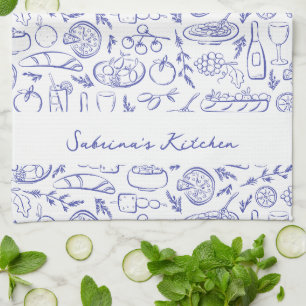 Paño De Cocina Dibujos personalizados de comida italiana Dolce Vi