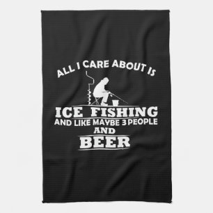 Paño De Cocina Dichos divertidos de pesca en el hielo