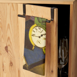 Paño De Cocina Diego Rivera El Reloj Despertador Surrealismo Arte