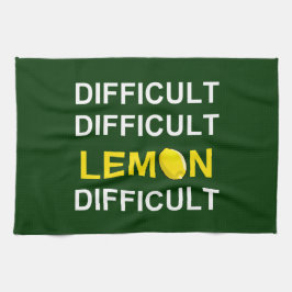 Paño De Cocina "Difícil, difícil, limón, difícil"