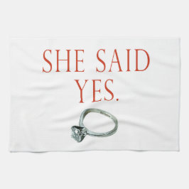 Paño De Cocina Dijo Que Sí, Compromiso De Groom