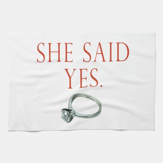 Paño De Cocina Dijo Que Sí, Compromiso De Groom (Horizontal)