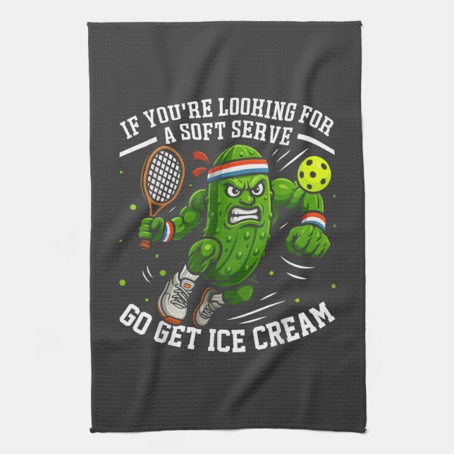 Paño De Cocina Dill Funny Jugando Pickleball (Vertical)