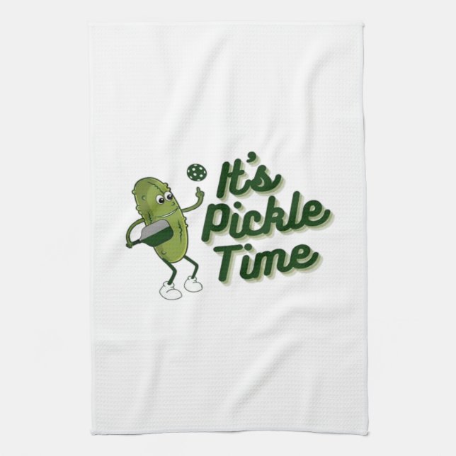 Paño De Cocina Dill funny jugando pickleball  (Vertical)