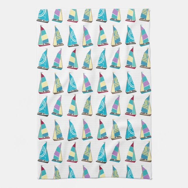 Paño De Cocina Dinghies de época (Vertical)