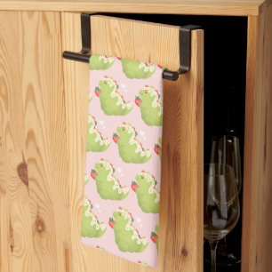 Paño De Cocina Dinosaur de Matcha de Fresa 