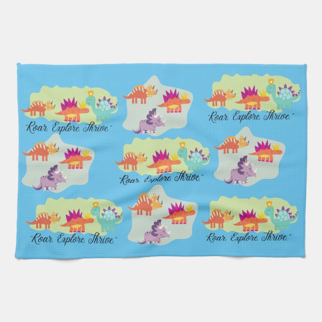 Paño De Cocina Dinosaurio (Horizontal)