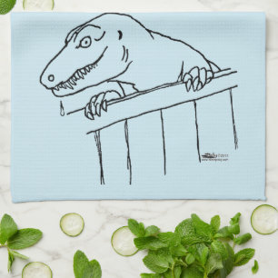 Paño De Cocina Dinosaurio amistoso del vecindario