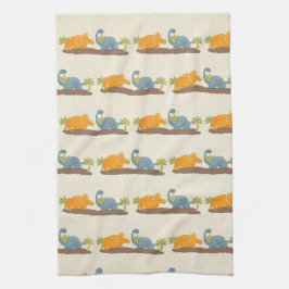 Paño De Cocina Dinosaurios Cutos Vida Silvestre Prehistórica