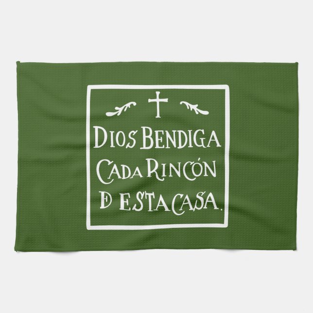 Paño De Cocina Dios bendiga cada rincón (Horizontal)