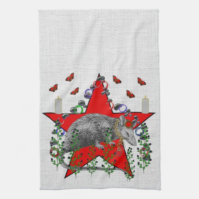 Paño De Cocina Dios de la rata (Vertical)