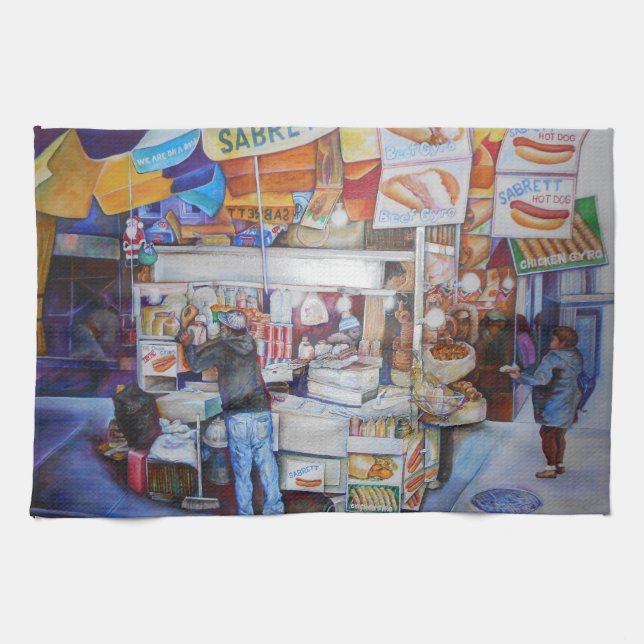 Paño De Cocina Dios del perro caliente (Horizontal)