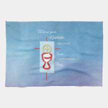 Dios, primera comunión sagrada, azul