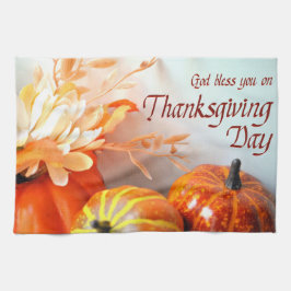 Paño De Cocina Dios te bendiga en el Día de Acción de Gracias