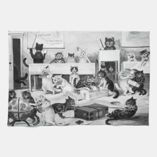 Paño De Cocina Disciplina del aula de gatos, Louis Wain