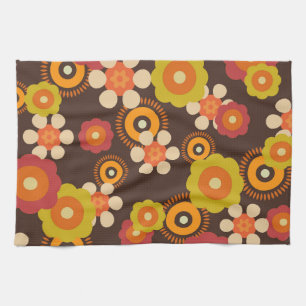 Paño De Cocina Disco 7000 Retro Flores Pop Culture