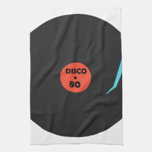 Paño De Cocina Disco 80 - Fiesta retro - Blanco