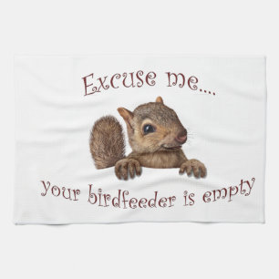 Paño De Cocina Disculpe...tu alimentador de aves está vacío