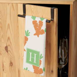 Paño De Cocina Diseminación de Zanahorias de Arte Popular