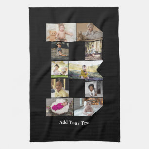 Paño De Cocina Diseñar su propia letra B Collage de fotos