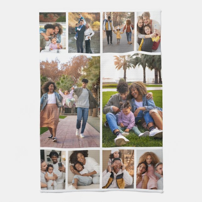 Paño De Cocina Diseñar su propio Collage de fotos de 10 (Vertical)