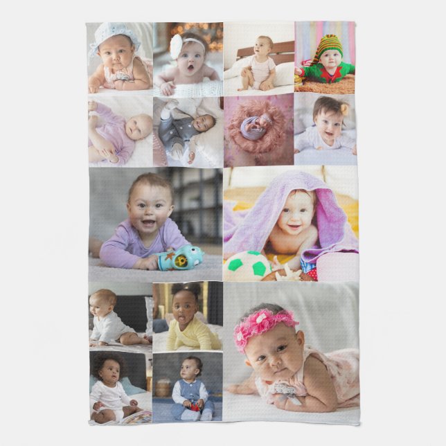 Paño De Cocina Diseñar su propio Collage de fotos de 15 (Vertical)