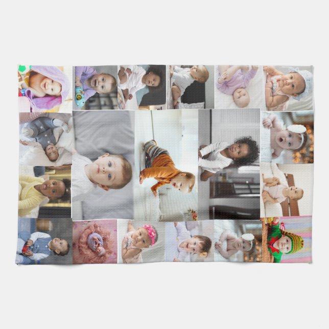 Paño De Cocina Diseñar su propio Collage de fotos de 19 (Horizontal)