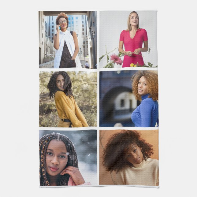 Paño De Cocina Diseñar su propio Collage de fotos de 6 (Vertical)