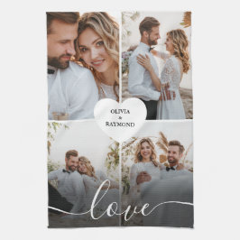 Paño De Cocina Diseñar tu propia fotografía del Collage de amor