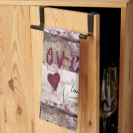 Paño De Cocina Diseño 10 de la Serie Burgundy Valentines